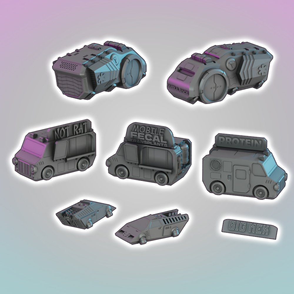 Home 193 vehicles scifi city hover futuristic 3D printable terrain stl