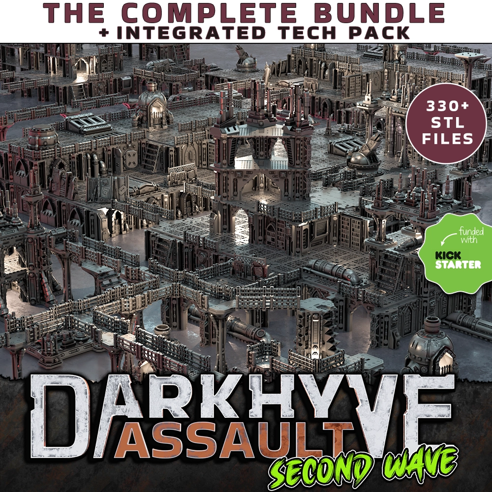 DarkHyve Assault: Second Wave - Kickstarter STL Bundle 64 DarkHyve Assault Second Wave Complete Bundle