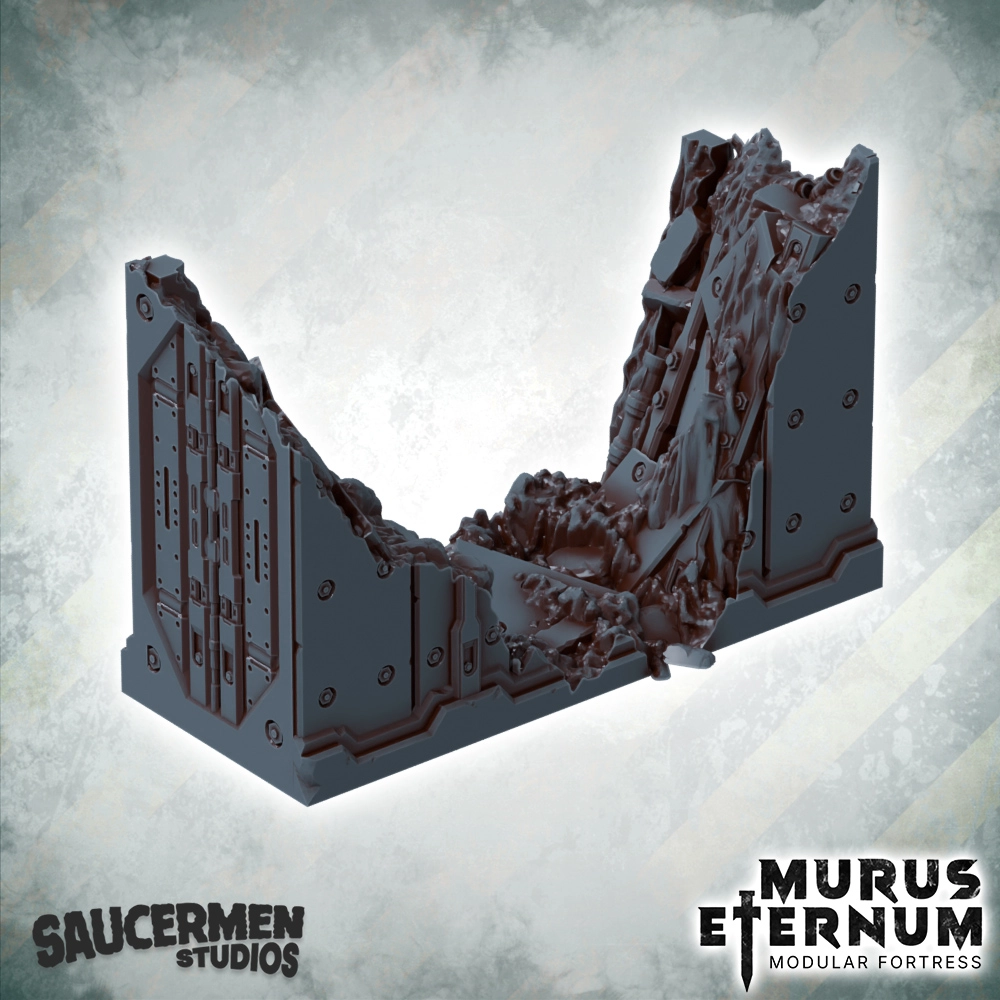 Murus Eternum Modular Fortress - Ruined Walls 1 STL 24 Ruined Walls 1