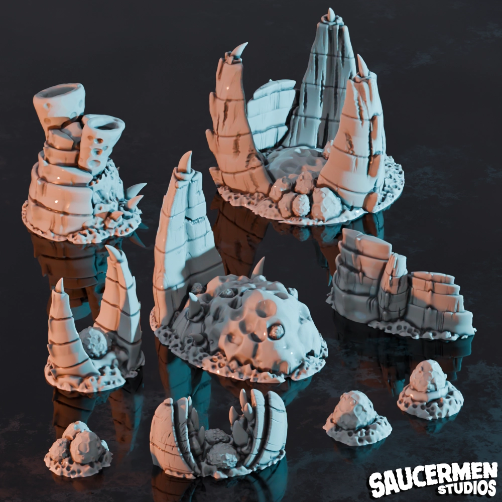 Home 199 Assault Series TerrainInsectoid Bioworld Hive Clusters Front