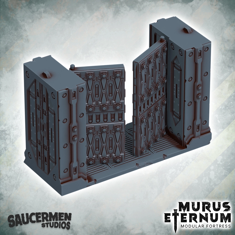 Murus Eternum Modular Fortress - Gate Wall STL 46 Gate Walls