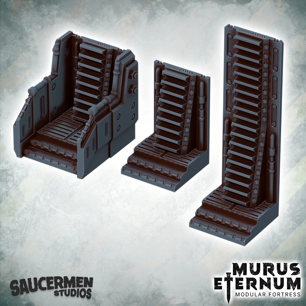 Murus Eternum Modular Fortress - Ladders STL 22 Ladders