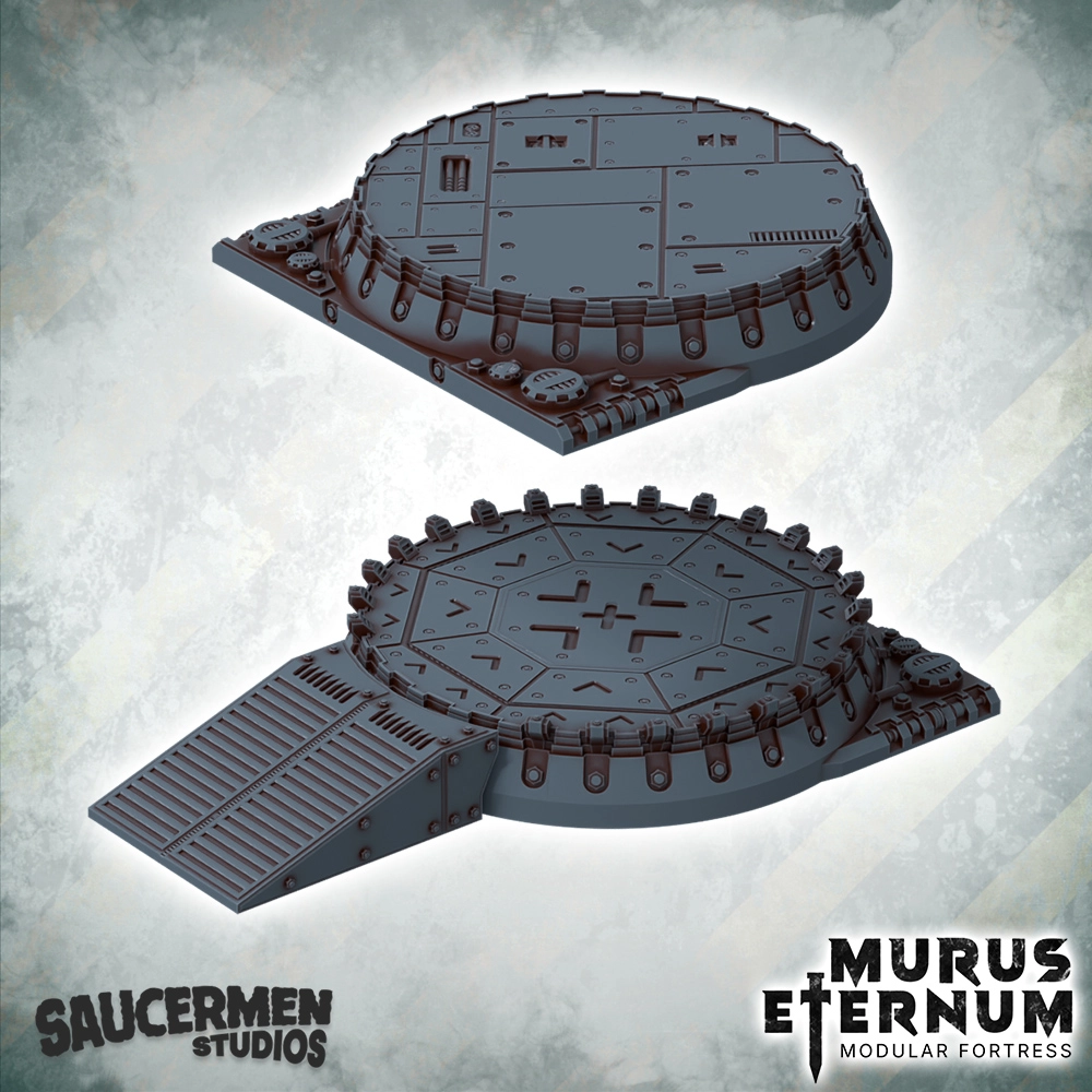 Murus Eternum Modular Fortress - Landing Pad & Cargo Platform STL 32 Landing Pad and Cargo Platforms