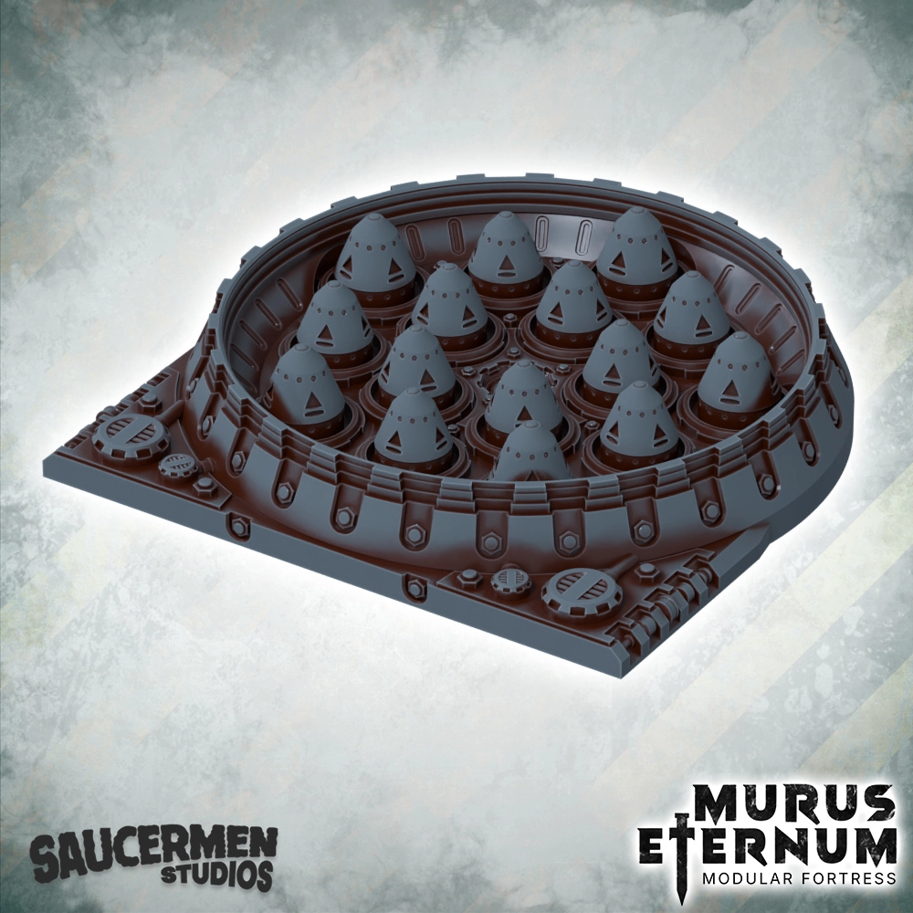 Murus Eternum Modular Fortress - Missile Silo STL 48 Missile Silos