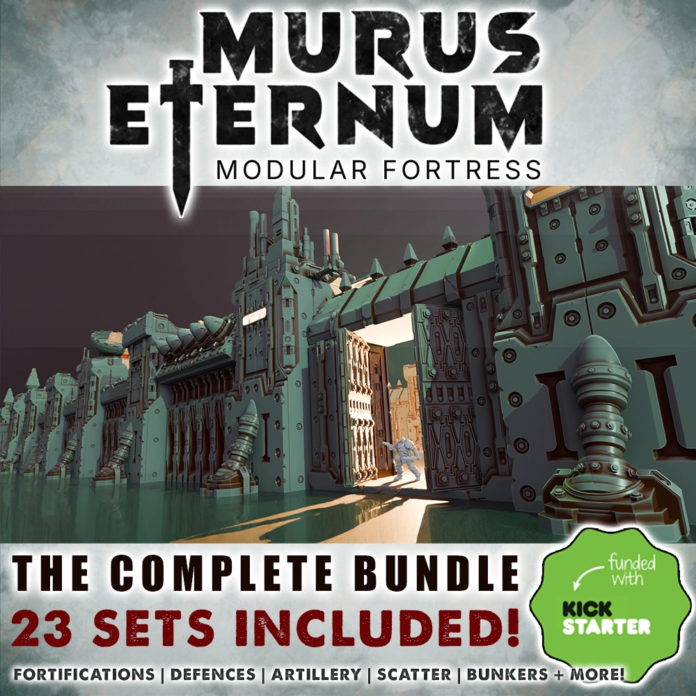Murus Eternum Modular Fortress - Kickstarter STL BUNDLE (LATE PLEDGE) 50 Murus Complete Bundle Late Pledge