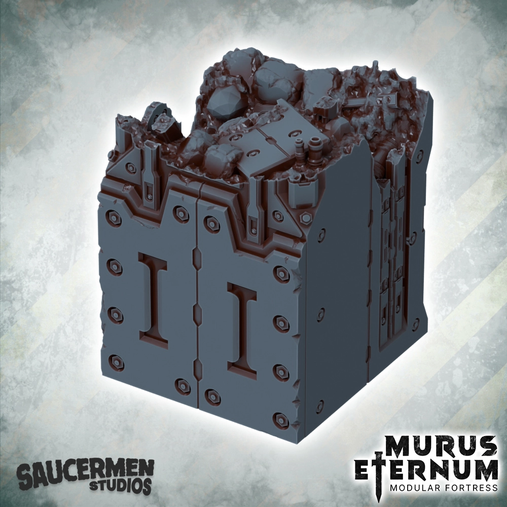 Murus Eternum Modular Fortress - Tower Ruins 1 STL 12 Tower Ruins 1