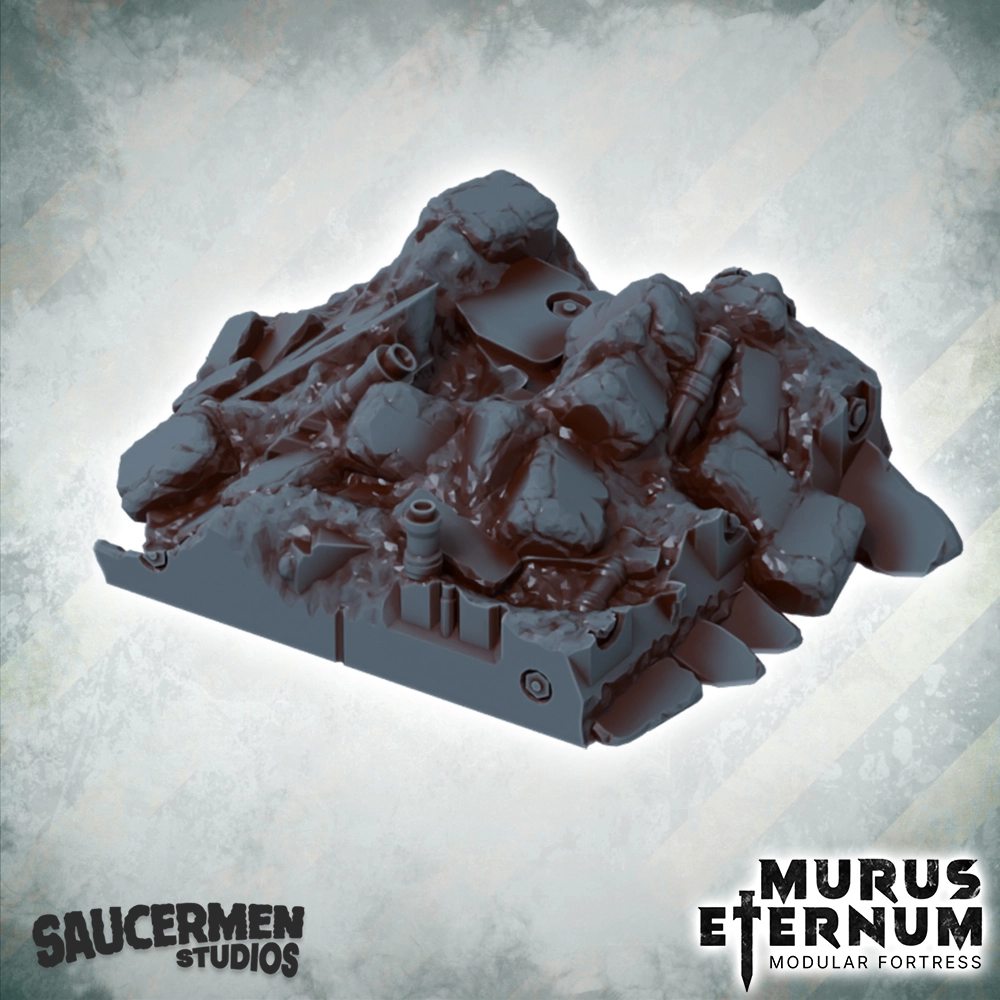 Murus Eternum Modular Fortress - Tower Ruins 2 STL 14 Tower Ruins 2