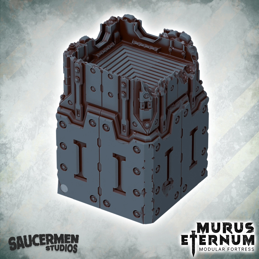 Murus Eternum Modular Fortress - Tower Ruins 3 STL 40 Tower Ruins 3