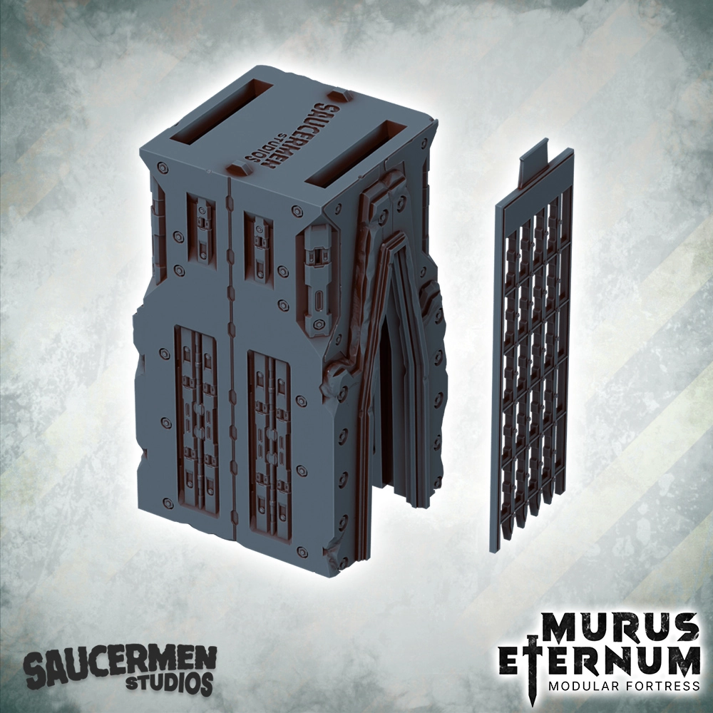 Murus Eternum Modular Fortress - Walkthrough Tower & Portcullis STL 8 Tower Walkthrough