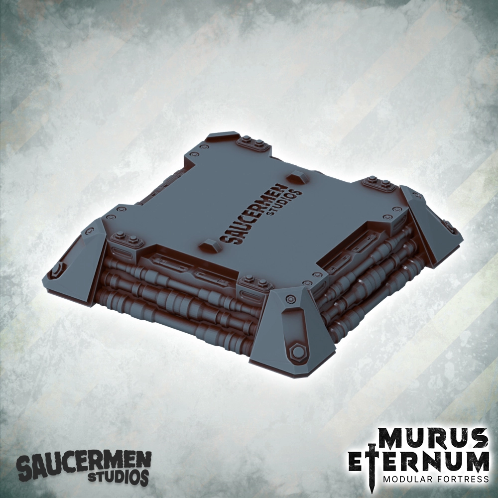 Murus Eternum Modular Fortress - Freestanding Platform STL 36 Murus Eternum Freestanding Platform 2