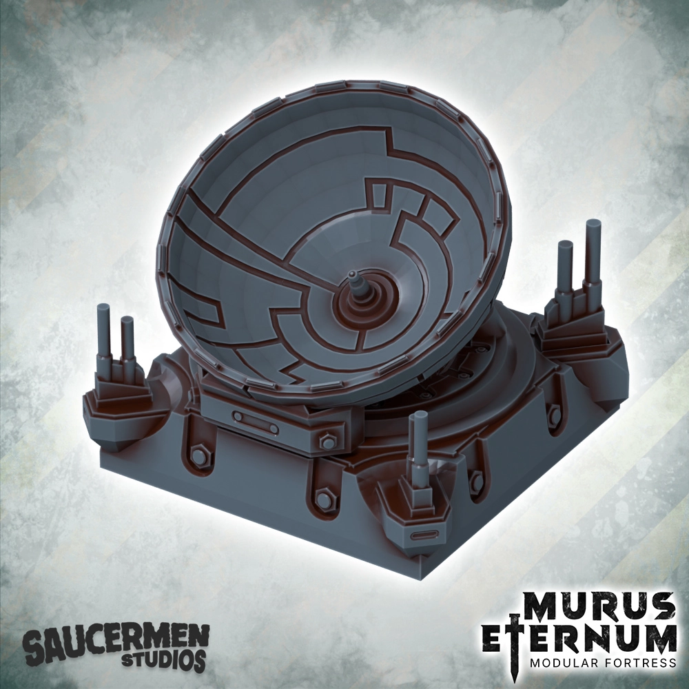 Murus Eternum Modular Fortress - Sat Dish STL 20 Murus Eternum Sat Dish 2
